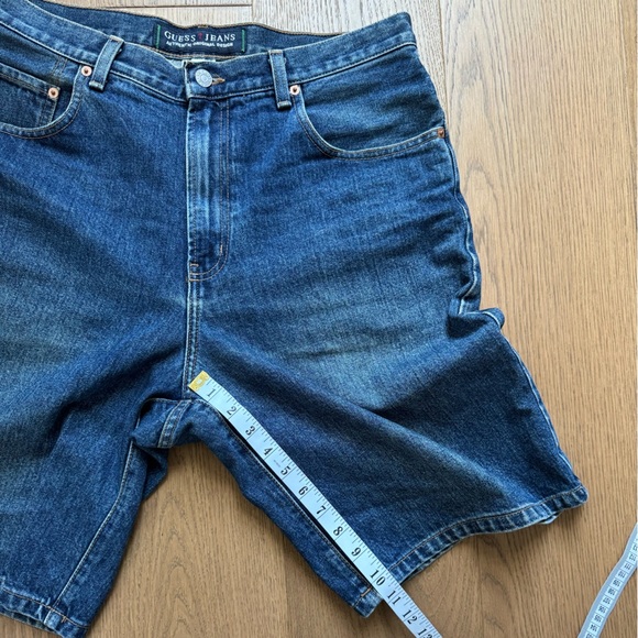 Guess Vintage 90s Men’s Denim Jorts Jean Shorts - Size 33 - Medium Blue  - EUC - Picture 9 of 10